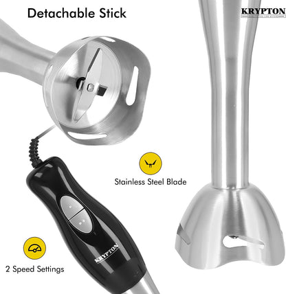High-Speed Hand Blender – Stainless Steel Blade Mixer