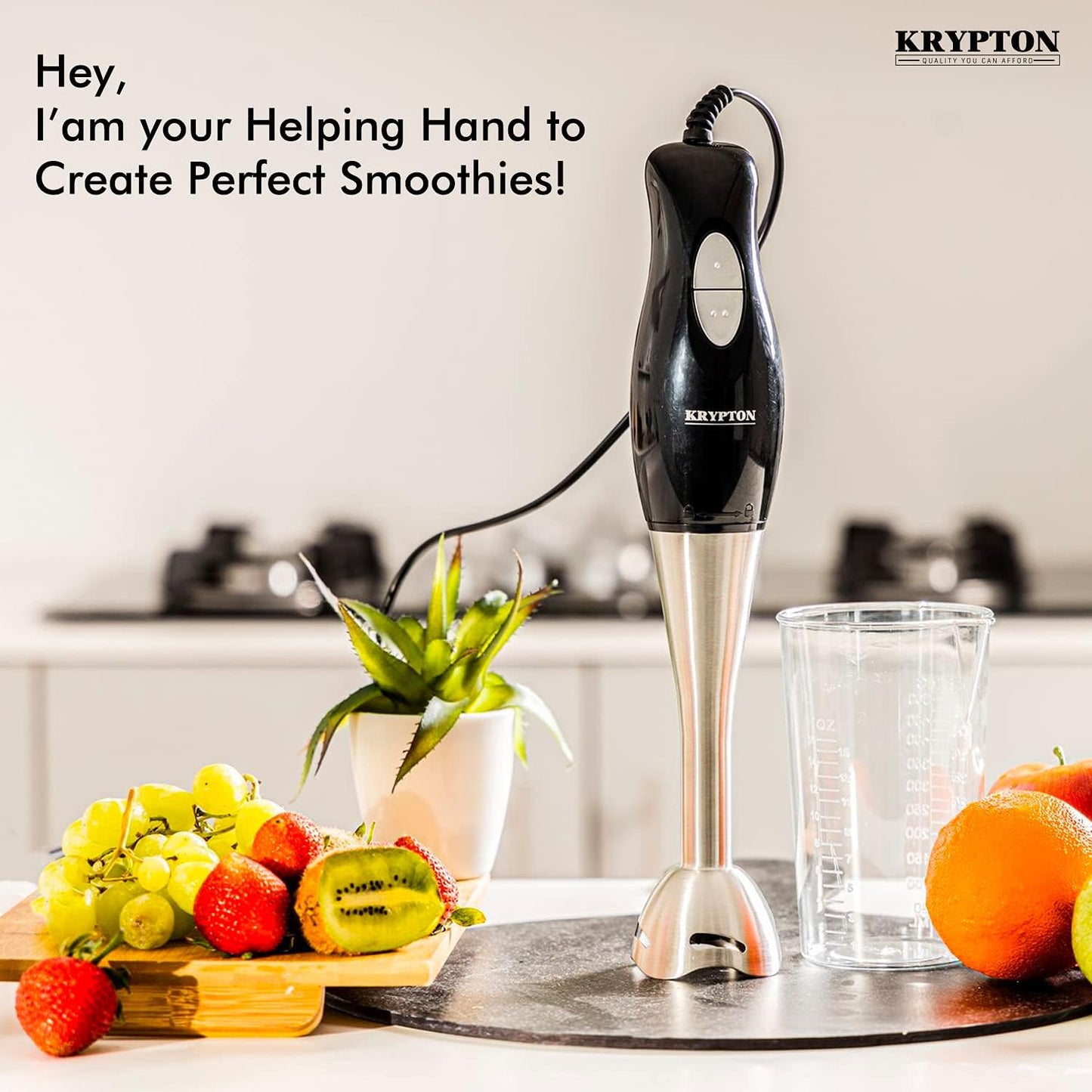 High-Speed Hand Blender – Stainless Steel Blade Mixer