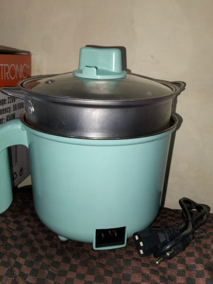 Multi-Purpose Electric Cooking Pot with Steamer (1.5L / 450W) – Rapid Boiling & Fast Cooking