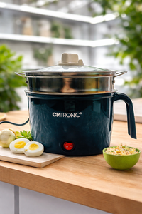 CNtronic Electric Cooking Pot 1.5L (CIC-825) – 450W Multi-Function Hot Pot with Steamer | 18cm